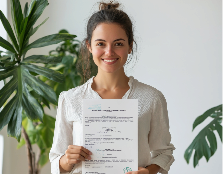 присяжний переклад польською мовою усіх документів в польського присяжного перекладача