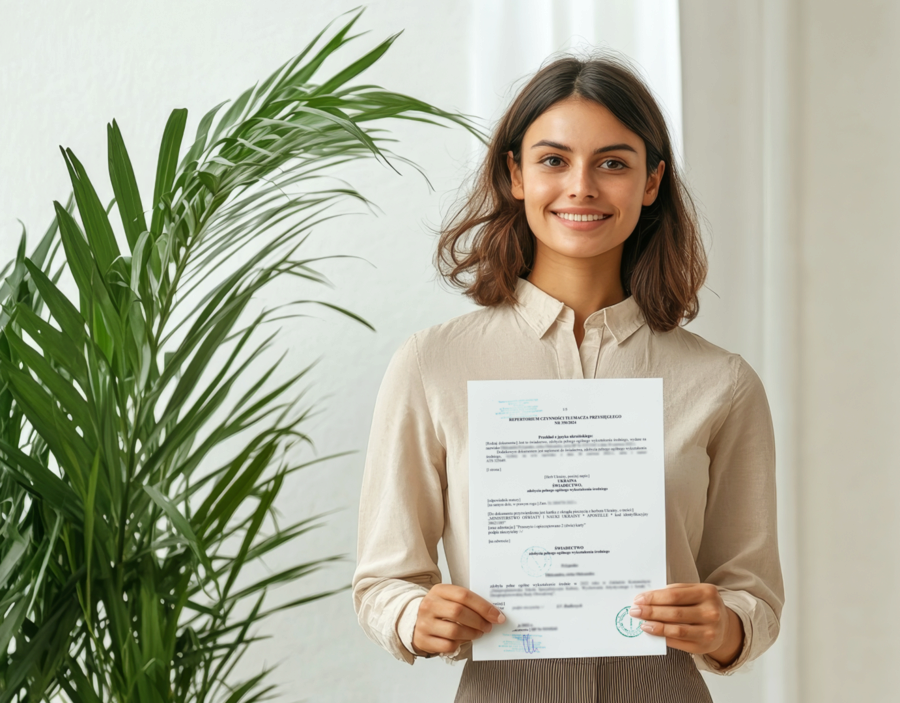 перекладач присяжного типу з документами